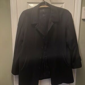 Black Cashmere wool peacoat, classy, timeless style